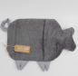 Preview: Wärmflaschenbezug Schwein / Pig grau mit Herz made by Herbst - Stube